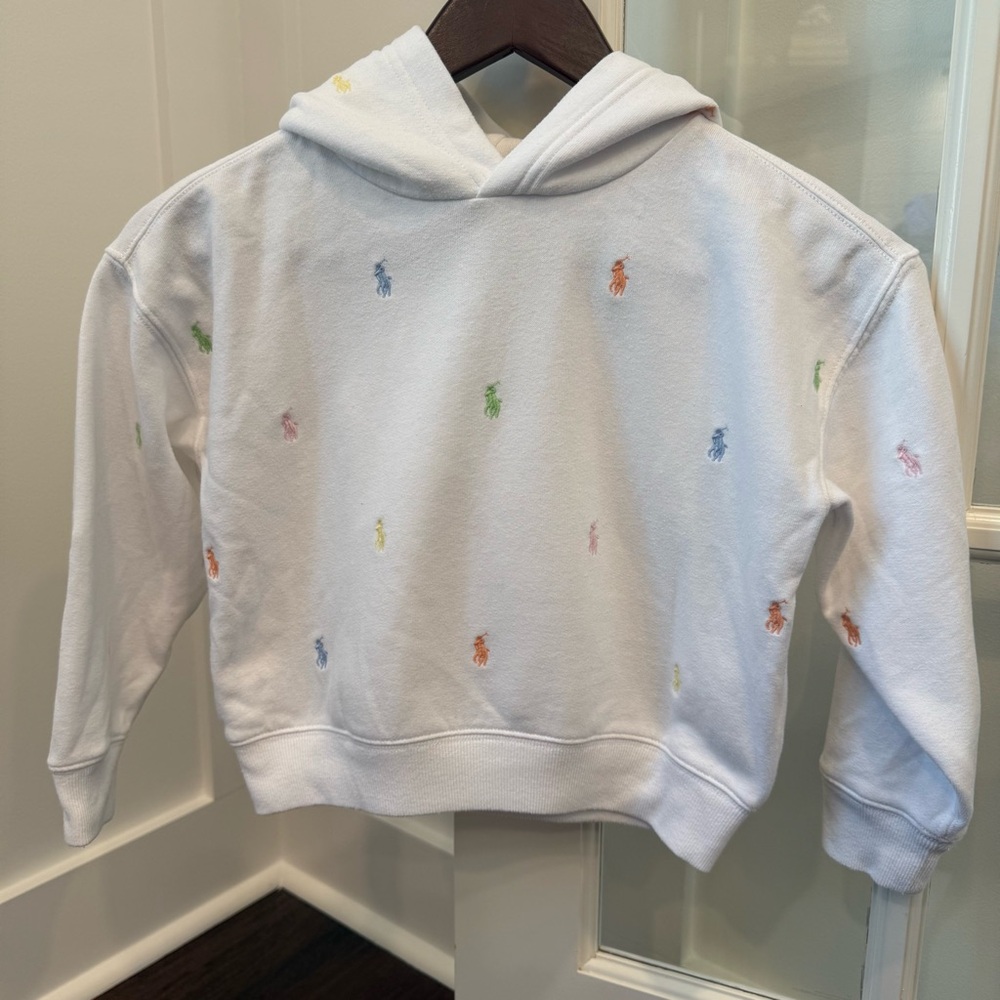 Polo Ralph Lauren Kids Multicolor Embroidered Hooded sweatshirt. Good condition.